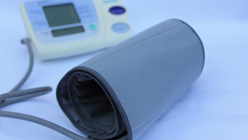 blood pressure cuff with monitor