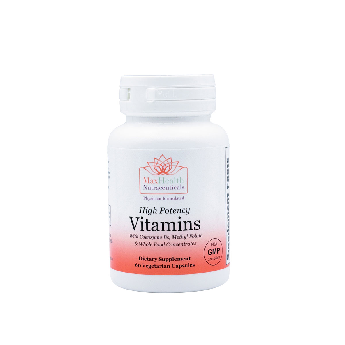 11High Potency Vitamins with Coenzyme Bs, Methyl Folate, and Whole Food Concentrates 60 Capsules