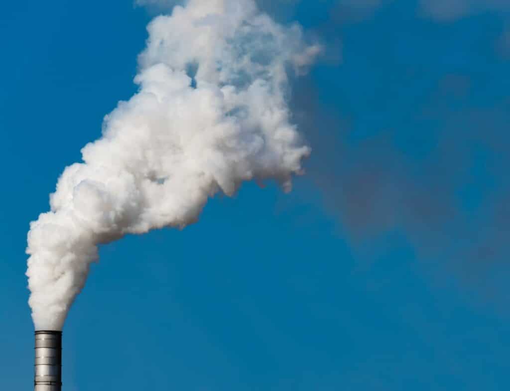 polluted chimney smoke